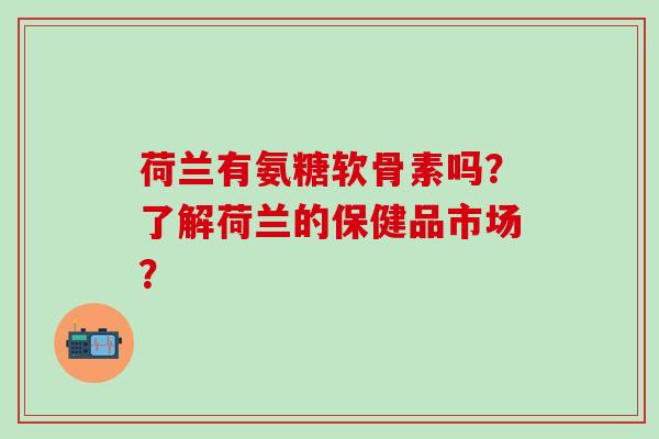 荷兰有氨糖软骨素吗？了解荷兰的保健品市场？-第1张图片-氨糖科普网