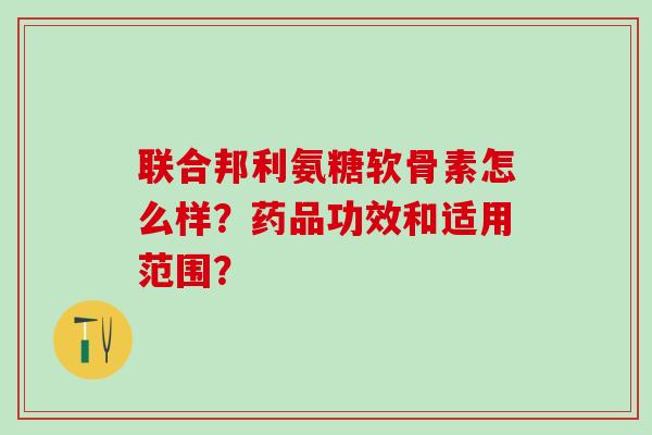 联合邦利氨糖软骨素怎么样?药品功效和适用范围?-第1张图片-氨糖科普网 联合邦利氨糖软骨素怎么样?药品功效和适用范围?-第1张图片-氨糖科普网
