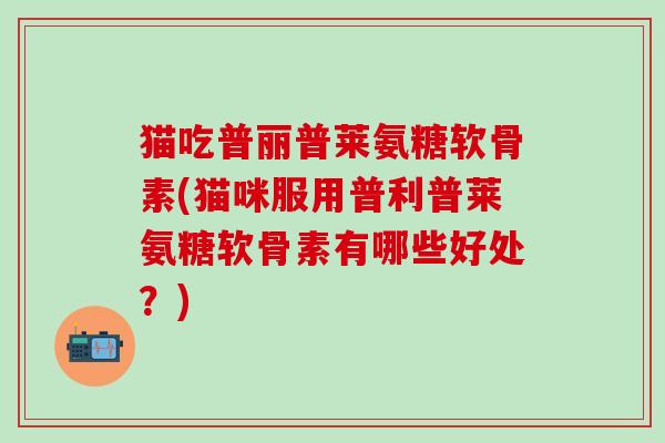 猫吃普丽普莱氨糖软骨素(猫咪服用普利普莱氨糖软骨素有哪些好处？)-第1张图片-氨糖科普网