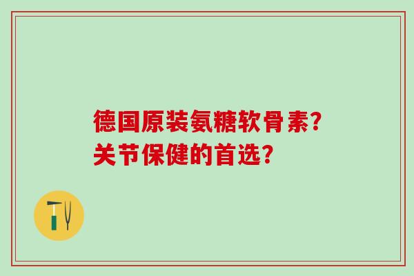 德国原装氨糖软骨素?关节保健的首选?-第1张图片-氨糖科普网 德国原装氨糖软骨素?关节保健的首选?-第1张图片-氨糖科普网