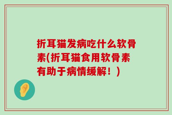 折耳猫发病吃什么软骨素(折耳猫食用软骨素有助于病情缓解!)-第1张图片-氨糖科普网 折耳猫发病吃什么软骨素(折耳猫食用软骨素有助于病情缓解!)-第1张图片-氨糖科普网