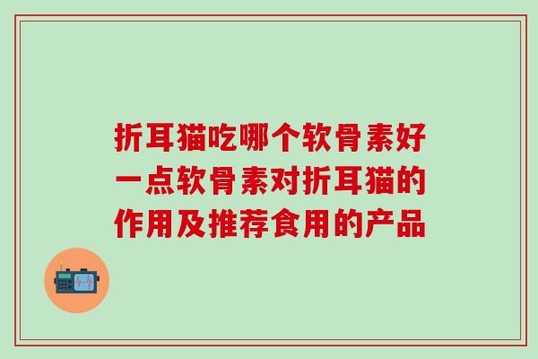 折耳猫吃哪个软骨素好一点软骨素对折耳猫的作用及推荐食用的产品-第1张图片-氨糖科普网 折耳猫吃哪个软骨素好一点软骨素对折耳猫的作用及推荐食用的产品-第1张图片-氨糖科普网
