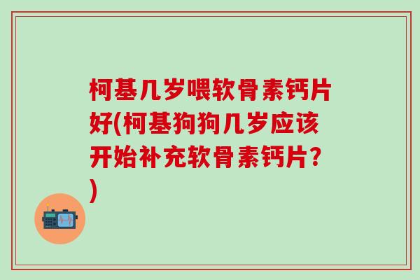 柯基几岁喂软骨素钙片好(柯基狗狗几岁应该开始补充软骨素钙片?)-第1张图片-氨糖科普网 柯基几岁喂软骨素钙片好(柯基狗狗几岁应该开始补充软骨素钙片?)-第1张图片-氨糖科普网
