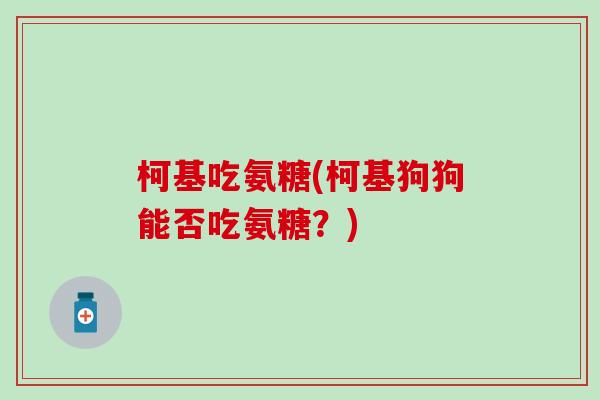 柯基吃氨糖(柯基狗狗能否吃氨糖?)-第1张图片-氨糖科普网 柯基吃氨糖(柯基狗狗能否吃氨糖?)-第1张图片-氨糖科普网