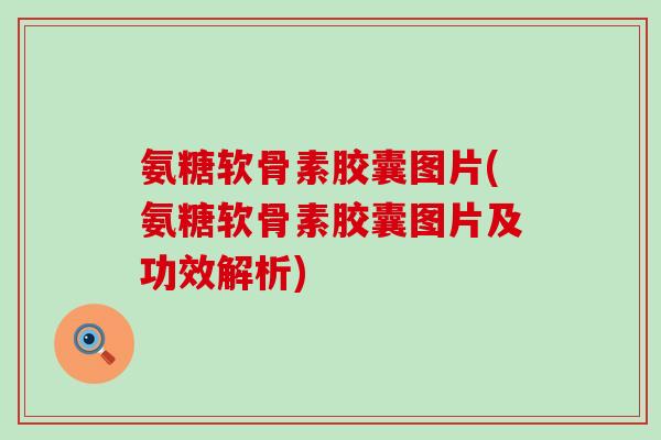 氨糖软骨素胶囊图片(氨糖软骨素胶囊图片及功效解析)-第1张图片-氨糖科普网 氨糖软骨素胶囊图片(氨糖软骨素胶囊图片及功效解析)-第1张图片-氨糖科普网