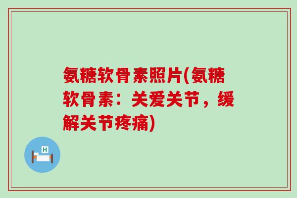 氨糖软骨素照片(氨糖软骨素:关爱关节,缓解关节疼痛)-第1张图片-氨糖科普网 氨糖软骨素照片(氨糖软骨素:关爱关节,缓解关节疼痛)-第1张图片-氨糖科普网