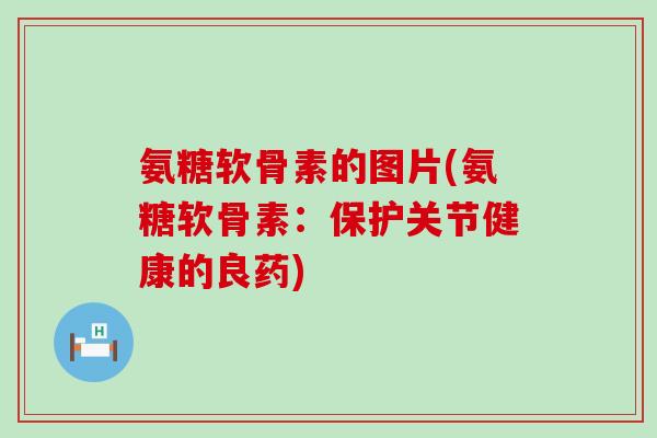 氨糖软骨素的图片(氨糖软骨素：保护关节健康的良药)-第1张图片-氨糖科普网
