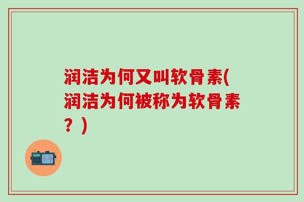 润洁为何又叫软骨素(润洁为何被称为软骨素?)-第1张图片-氨糖科普网 润洁为何又叫软骨素(润洁为何被称为软骨素?)-第1张图片-氨糖科普网