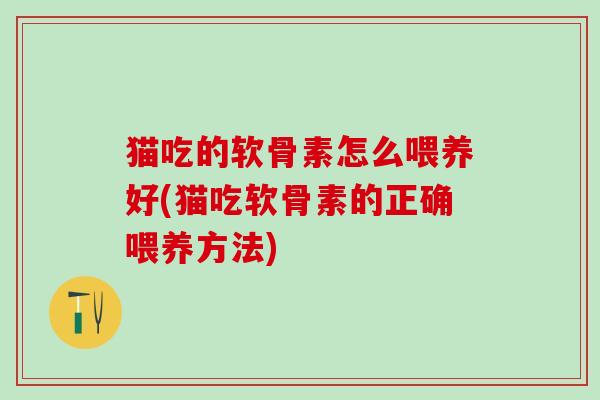猫吃的软骨素怎么喂养好(猫吃软骨素的正确喂养方法)-第1张图片-氨糖科普网 猫吃的软骨素怎么喂养好(猫吃软骨素的正确喂养方法)-第1张图片-氨糖科普网