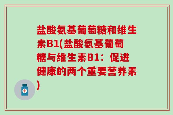 盐酸氨基葡萄糖和维生素B1(盐酸氨基葡萄糖与维生素B1：促进健康的两个重要营养素)-第1张图片-氨糖科普网