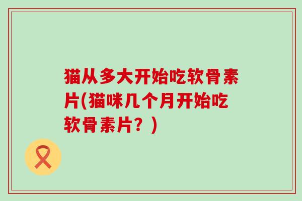 猫从多大开始吃软骨素片(猫咪几个月开始吃软骨素片?)-第1张图片-氨糖科普网 猫从多大开始吃软骨素片(猫咪几个月开始吃软骨素片?)-第1张图片-氨糖科普网