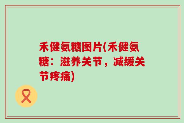 禾健氨糖图片(禾健氨糖：滋养关节，减缓关节疼痛)-第1张图片-氨糖科普网