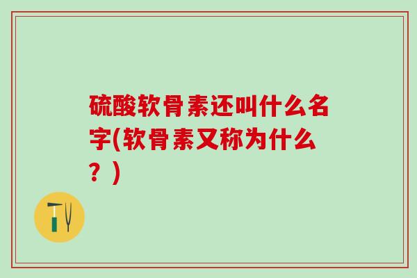 硫酸软骨素还叫什么名字(软骨素又称为什么?)-第1张图片-氨糖科普网 硫酸软骨素还叫什么名字(软骨素又称为什么?)-第1张图片-氨糖科普网
