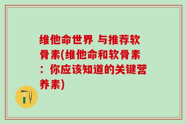 维他命世界 与推荐软骨素(维他命和软骨素：你应该知道的关键营养素)-第1张图片-氨糖科普网