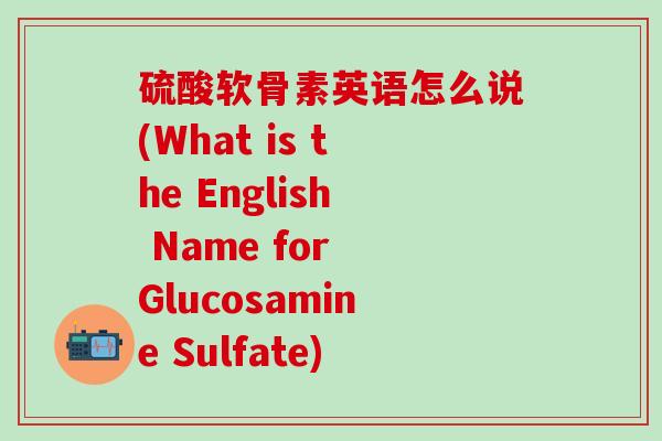 硫酸软骨素英语怎么说(What is the English Name for Glucosamine Sulfate)-第1张图片-氨糖科普网 硫酸软骨素英语怎么说(What is the English Name for Glucosamine Sulfate)-第1张图片-氨糖科普网