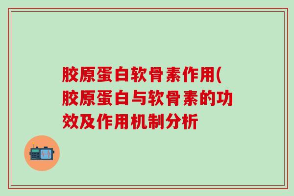 胶原蛋白软骨素作用(胶原蛋白与软骨素的功效及作用机制分析-第1张图片-氨糖科普网 胶原蛋白软骨素作用(胶原蛋白与软骨素的功效及作用机制分析-第1张图片-氨糖科普网