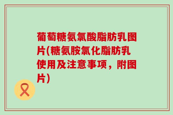 葡萄糖氨氯酸脂肪乳图片(糖氨胺氯化脂肪乳使用及注意事项,附图片)-第1张图片-氨糖科普网 葡萄糖氨氯酸脂肪乳图片(糖氨胺氯化脂肪乳使用及注意事项,附图片)-第1张图片-氨糖科普网