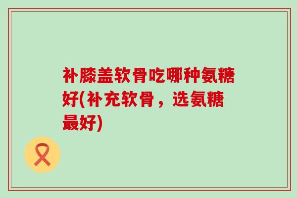 补膝盖软骨吃哪种氨糖好(补充软骨,选氨糖最好)-第1张图片-氨糖科普网 补膝盖软骨吃哪种氨糖好(补充软骨,选氨糖最好)-第1张图片-氨糖科普网
