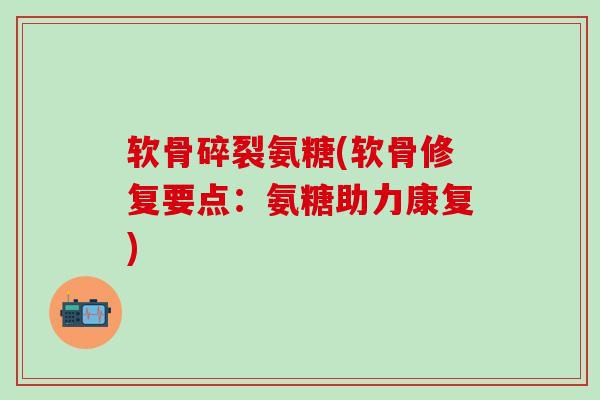软骨碎裂氨糖(软骨修复要点:氨糖助力康复)-第1张图片-氨糖科普网 软骨碎裂氨糖(软骨修复要点:氨糖助力康复)-第1张图片-氨糖科普网