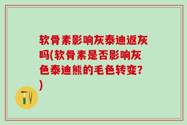 软骨素影响灰泰迪返灰吗(软骨素是否影响灰色泰迪熊的毛色转变?)-第1张图片-氨糖科普网 软骨素影响灰泰迪返灰吗(软骨素是否影响灰色泰迪熊的毛色转变?)-第1张图片-氨糖科普网