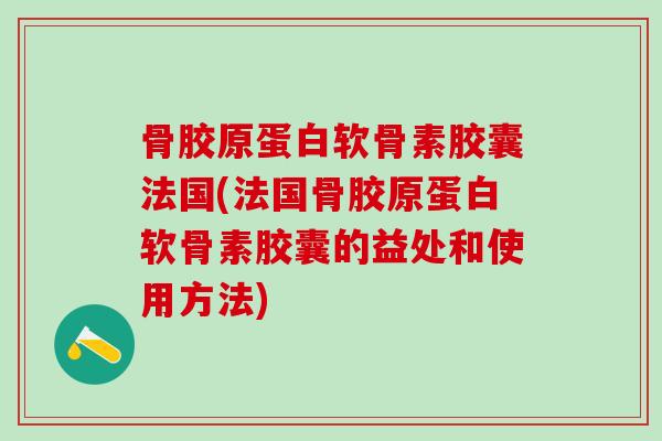 骨胶原蛋白软骨素胶囊法国(法国骨胶原蛋白软骨素胶囊的益处和使用方法)-第1张图片-氨糖科普网 骨胶原蛋白软骨素胶囊法国(法国骨胶原蛋白软骨素胶囊的益处和使用方法)-第1张图片-氨糖科普网