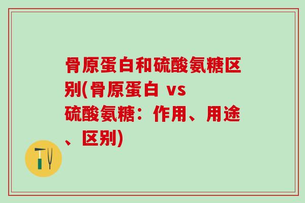 骨原蛋白和硫酸氨糖区别(骨原蛋白 vs 硫酸氨糖:作用、用途、区别)-第1张图片-氨糖科普网 骨原蛋白和硫酸氨糖区别(骨原蛋白 vs 硫酸氨糖:作用、用途、区别)-第1张图片-氨糖科普网