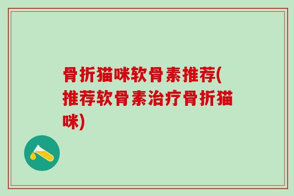 骨折猫咪软骨素推荐(推荐软骨素治疗骨折猫咪)-第1张图片-氨糖科普网