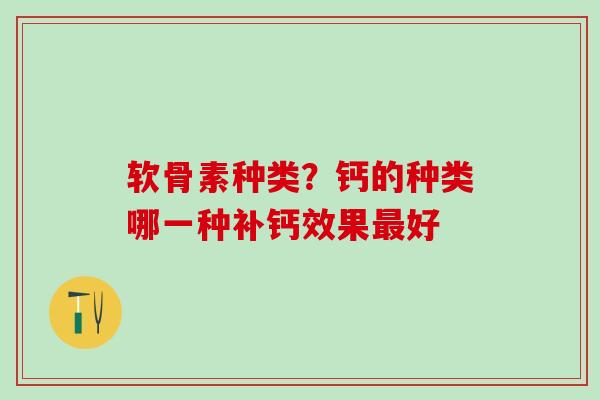 软骨素种类？钙的种类哪一种补钙效果最好-第1张图片-氨糖科普网