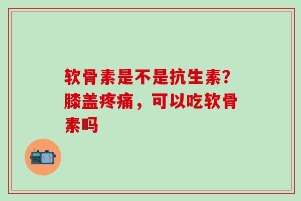 软骨素是不是抗生素？膝盖疼痛，可以吃软骨素吗-第1张图片-氨糖科普网