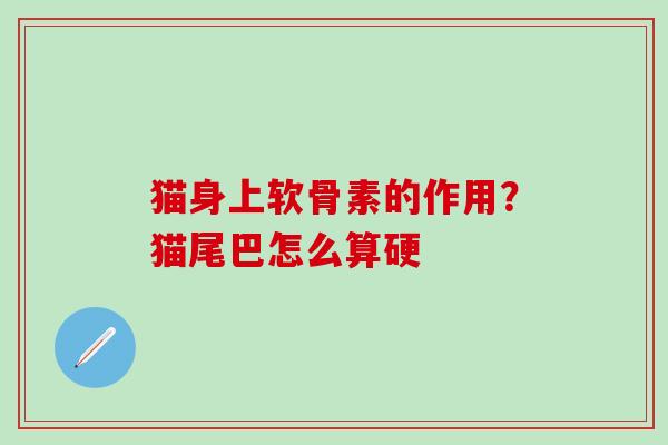 猫身上软骨素的作用？猫尾巴怎么算硬-第1张图片-氨糖科普网