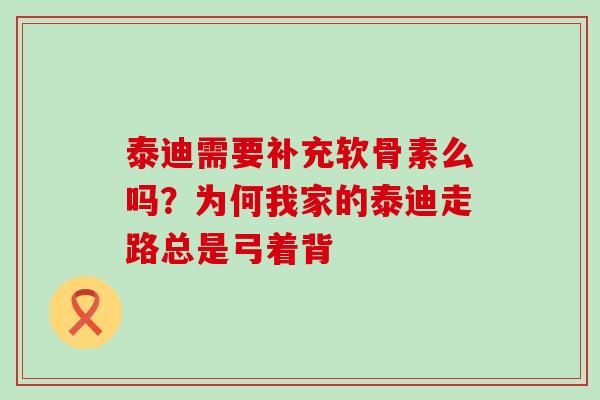 泰迪需要补充软骨素么吗?为何我家的泰迪走路总是弓着背-第1张图片-氨糖科普网 泰迪需要补充软骨素么吗?为何我家的泰迪走路总是弓着背-第1张图片-氨糖科普网