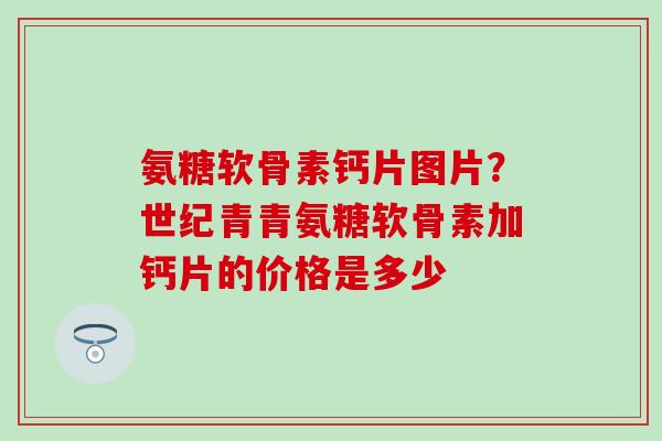 氨糖软骨素钙片图片？世纪青青氨糖软骨素加钙片的价格是多少-第1张图片-氨糖科普网