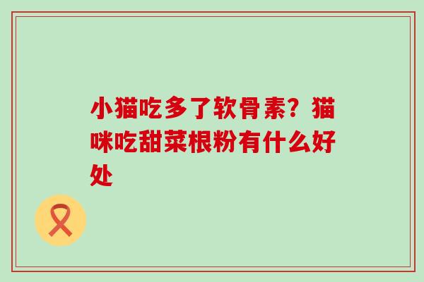 小猫吃多了软骨素?猫咪吃甜菜根粉有什么好处-第1张图片-氨糖科普网 小猫吃多了软骨素?猫咪吃甜菜根粉有什么好处-第1张图片-氨糖科普网