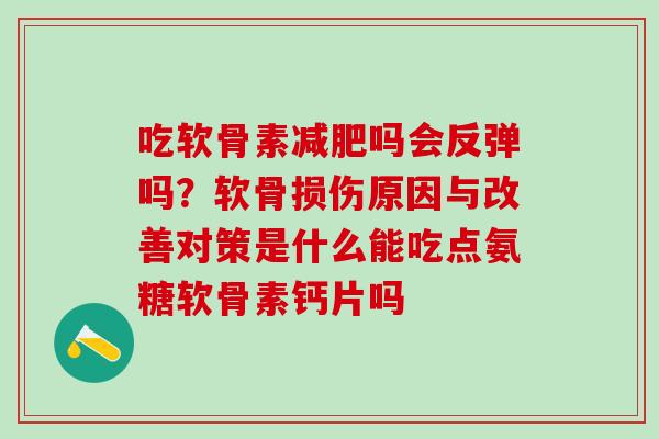 吃软骨素减肥吗会反弹吗?软骨损伤原因与改善对策是什么能吃点氨糖软骨素钙片吗-第1张图片-氨糖科普网 吃软骨素减肥吗会反弹吗?软骨损伤原因与改善对策是什么能吃点氨糖软骨素钙片吗-第1张图片-氨糖科普网