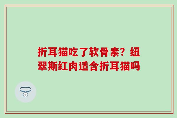 折耳猫吃了软骨素?纽翠斯红肉适合折耳猫吗-第1张图片-氨糖科普网 折耳猫吃了软骨素?纽翠斯红肉适合折耳猫吗-第1张图片-氨糖科普网