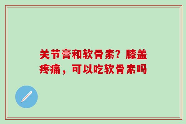 关节膏和软骨素?膝盖疼痛,可以吃软骨素吗-第1张图片-氨糖科普网 关节膏和软骨素?膝盖疼痛,可以吃软骨素吗-第1张图片-氨糖科普网