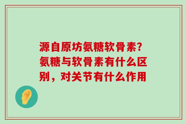 源自原坊氨糖软骨素?氨糖与软骨素有什么区别,对关节有什么作用-第1张图片-氨糖科普网 源自原坊氨糖软骨素?氨糖与软骨素有什么区别,对关节有什么作用-第1张图片-氨糖科普网