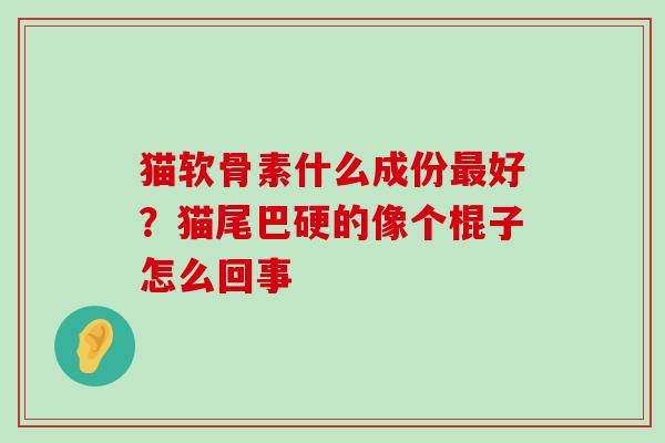 猫软骨素什么成份最好?猫尾巴硬的像个棍子怎么回事-第1张图片-氨糖科普网 猫软骨素什么成份最好?猫尾巴硬的像个棍子怎么回事-第1张图片-氨糖科普网
