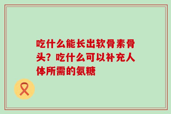 吃什么能长出软骨素骨头？吃什么可以补充人体所需的氨糖-第1张图片-氨糖科普网