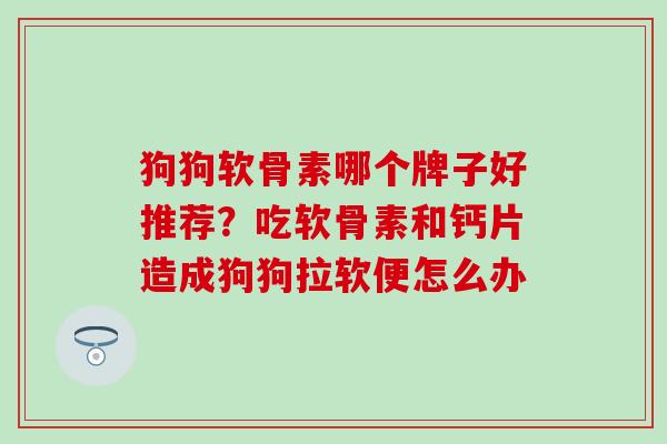 狗狗软骨素哪个牌子好推荐？吃软骨素和钙片造成狗狗拉软便怎么办-第1张图片-氨糖科普网
