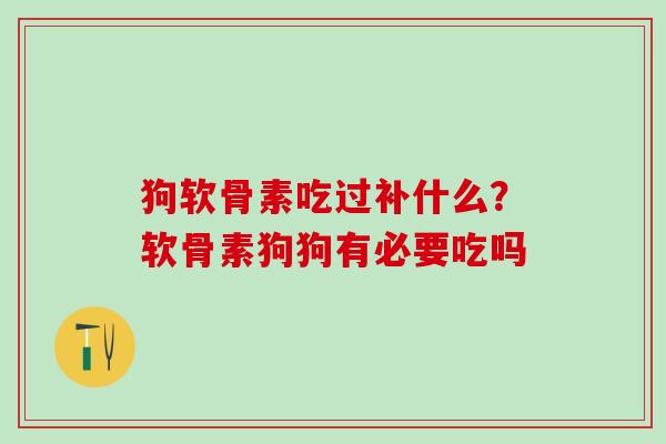 狗软骨素吃过补什么?软骨素狗狗有必要吃吗-第1张图片-氨糖科普网 狗软骨素吃过补什么?软骨素狗狗有必要吃吗-第1张图片-氨糖科普网
