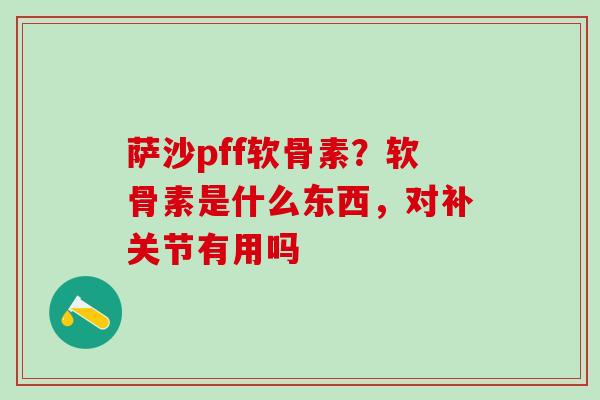 萨沙pff软骨素?软骨素是什么东西,对补关节有用吗-第1张图片-氨糖科普网 萨沙pff软骨素?软骨素是什么东西,对补关节有用吗-第1张图片-氨糖科普网