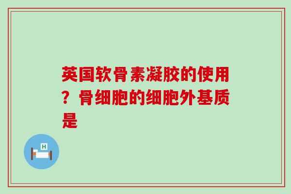英国软骨素凝胶的使用?骨细胞的细胞外基质是-第1张图片-氨糖科普网 英国软骨素凝胶的使用?骨细胞的细胞外基质是-第1张图片-氨糖科普网