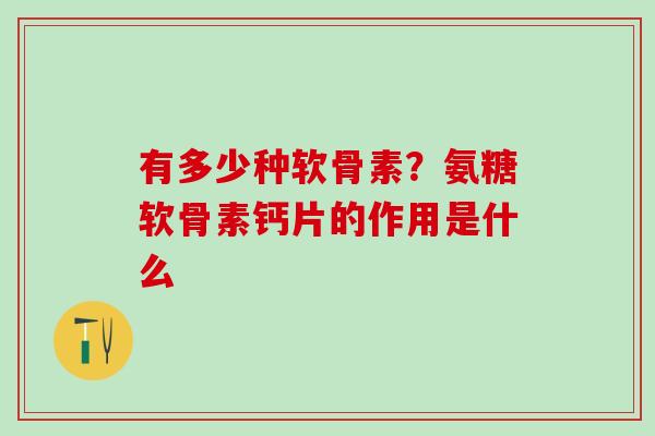 有多少种软骨素?氨糖软骨素钙片的作用是什么-第1张图片-氨糖科普网 有多少种软骨素?氨糖软骨素钙片的作用是什么-第1张图片-氨糖科普网