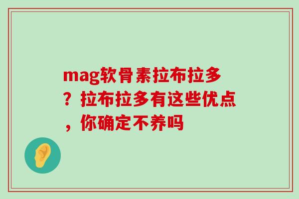 mag软骨素拉布拉多?拉布拉多有这些优点,你确定不养吗-第1张图片-氨糖科普网 mag软骨素拉布拉多?拉布拉多有这些优点,你确定不养吗-第1张图片-氨糖科普网