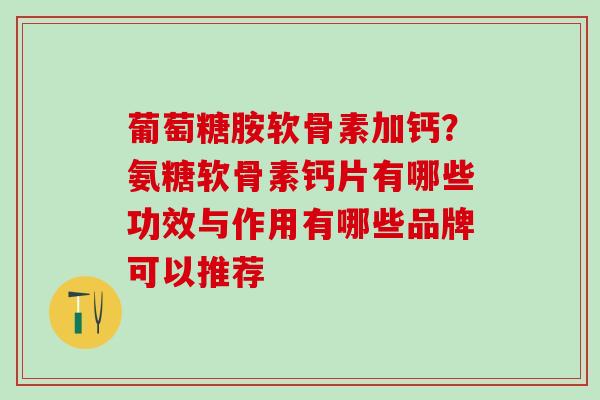 葡萄糖胺软骨素加钙?氨糖软骨素钙片有哪些功效与作用有哪些品牌可以推荐-第1张图片-氨糖科普网 葡萄糖胺软骨素加钙?氨糖软骨素钙片有哪些功效与作用有哪些品牌可以推荐-第1张图片-氨糖科普网