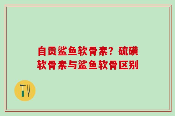 自贡鲨鱼软骨素?硫磺软骨素与鲨鱼软骨区别-第1张图片-氨糖科普网 自贡鲨鱼软骨素?硫磺软骨素与鲨鱼软骨区别-第1张图片-氨糖科普网