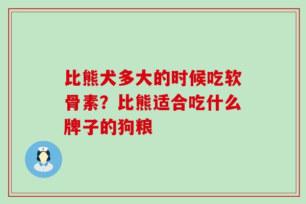 比熊犬多大的时候吃软骨素?比熊适合吃什么牌子的狗粮-第1张图片-氨糖科普网 比熊犬多大的时候吃软骨素?比熊适合吃什么牌子的狗粮-第1张图片-氨糖科普网