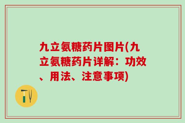九立氨糖药片图片(九立氨糖药片详解：功效、用法、注意事项)-第1张图片-氨糖科普网