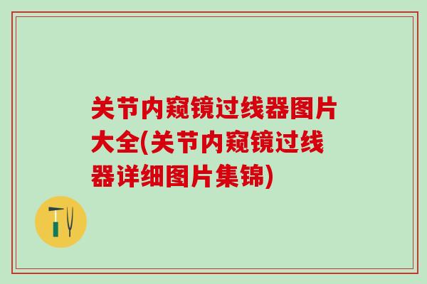 关节内窥镜过线器图片大全(关节内窥镜过线器详细图片集锦)-第1张图片-氨糖科普网 关节内窥镜过线器图片大全(关节内窥镜过线器详细图片集锦)-第1张图片-氨糖科普网